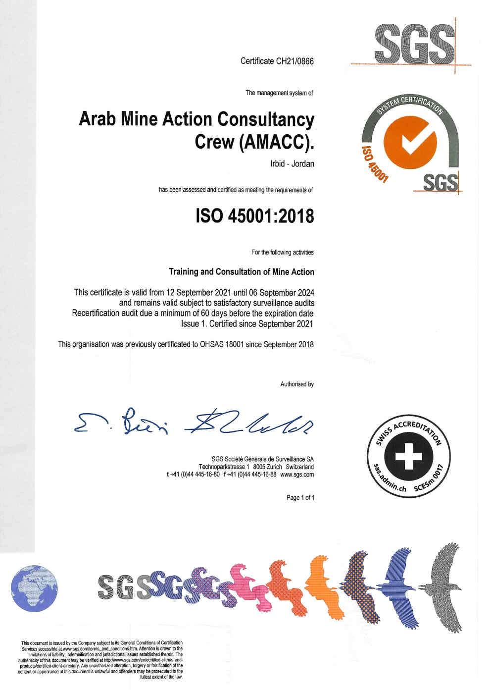 ISO CERTIFICATES 45001